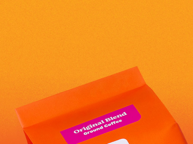 A bag of Original Blend Dunkin' coffee